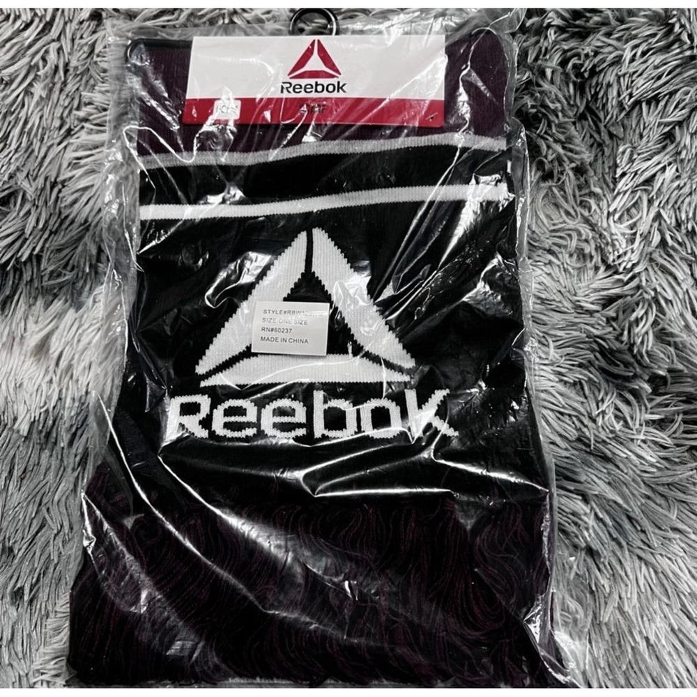 Reebok Rally Scarf Burgundy Black Gray And White- NEW -OSFM